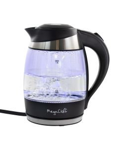 MegaChef 1.8Lt. Glass and Stainless Steel Electric Tea Kettle